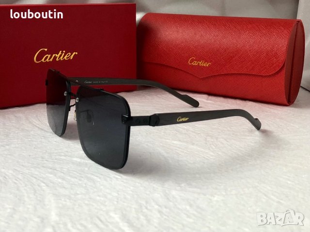 Cartier висок клас мъжки слънчеви очила с дървени дръжки, снимка 8 - Слънчеви и диоптрични очила - 42798493
