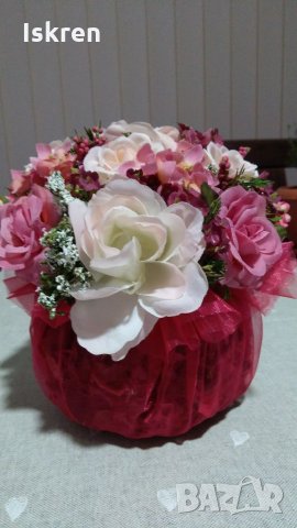 Продавам много хубав декоративен букет! Ново! , снимка 2 - Стайни растения - 35584323