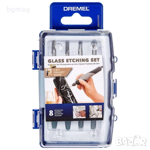 Dremel 682 комплект за гравиране върху стъкло, 8 части