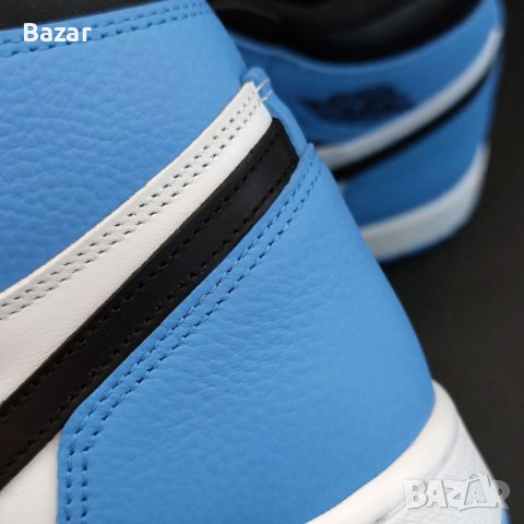 Nike Air Jordan 1 High UNC Blue Toe Нови Оригинални Мъжки Обувки Кецове Маратонки Размер 43 Номер, снимка 11 - Кецове - 40513476