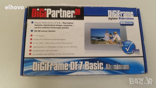 Цифрова рамка за картини DIGIFRAME DF 7 BASIC ALUMINIUM, снимка 3 - Друга електроника - 29828763