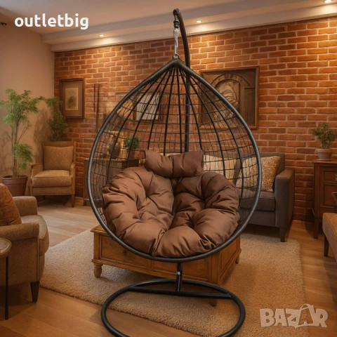 Градинска висяща люлка тип гнездо,яйце–Промоция!