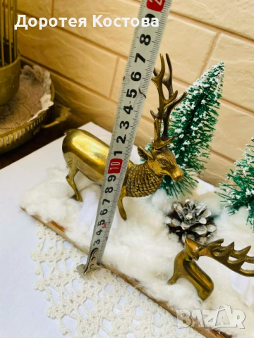 Красива украса с месинг от Англия, снимка 9 - Антикварни и старинни предмети - 54211024