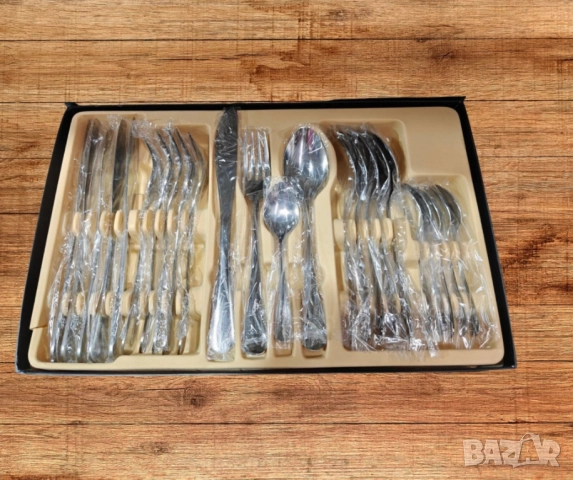 Комплект прибори за хранене в португалски стил 24 части, неръждаема стомана, снимка 2 - Прибори за хранене, готвене и сервиране - 52585977