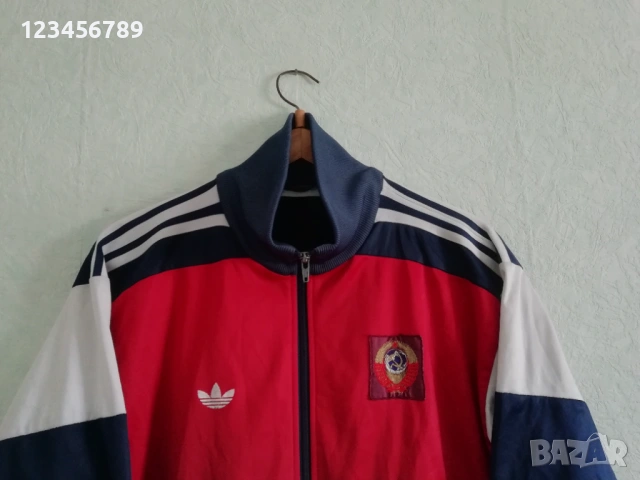 СССР Адидас оригинално горнище автентично от 80те години Adidas USSR Soviet Union , снимка 5 - Спортни дрехи, екипи - 53913563