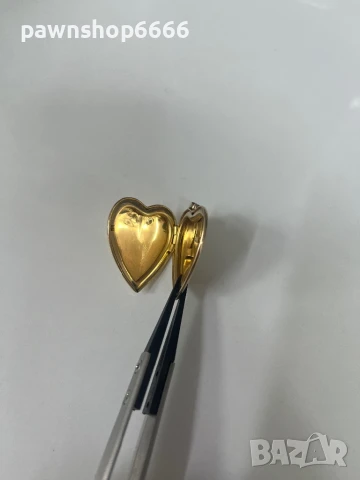 Златен винтидж медальон "Сърце" Tru-Kay – отварящ се, 14К, снимка 7 - Колиета, медальони, синджири - 50484990
