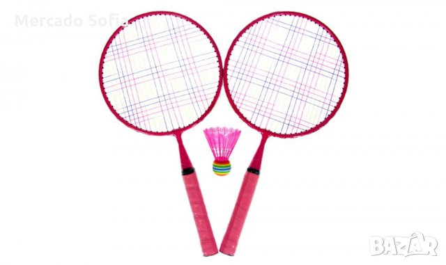 Детски ракети Badmington розов + топка