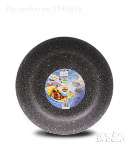Кръгла дълбока тава EK-30GMN-Мраморно покритие,Обем 7.4л.,Диаметър 30см., снимка 2 - Съдове за готвене - 35549382