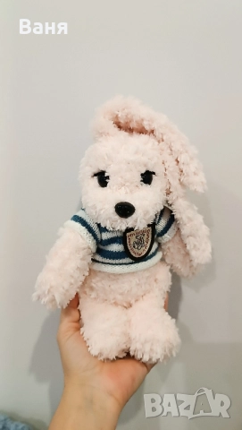 Ръчно плетено зайче, снимка 7 - Плюшени играчки - 52260226