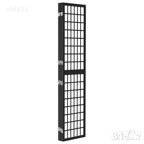 vidaXL Параван за стая, 4 панела, японски стил, 160х170 cм, черен, снимка 4 - Паравани - 56147249
