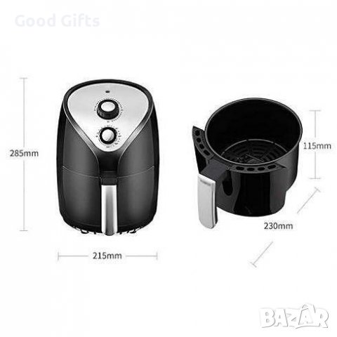Air Fryer Cook Faster уред за готвене без мазнина 2.6л., снимка 3 - Фритюрници - 38094021