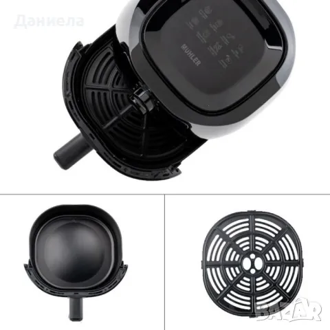 Фритюрник с горещ въздух MUHLER, 4L, 1500W, механичен, снимка 2 - Фритюрници - 49348257