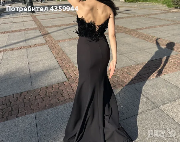 Бална рокля в черен цвят, снимка 2 - Рокли - 56444122