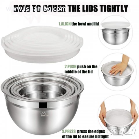 Страхотна купа за разбъркване от висококачествена неръждаема стомана - код 3259, снимка 7 - Кутии за храна - 34510712