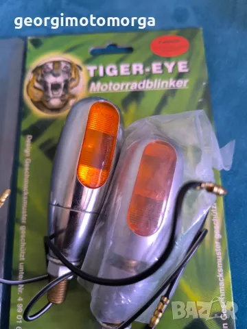 Tiger eye метални хромирани мигачи, снимка 2 - Мотоциклети и мототехника - 49231990