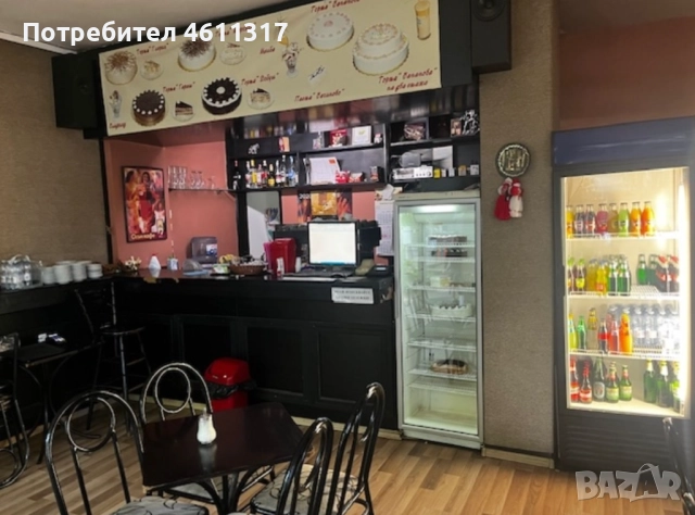Отдава се под наем напълно разработена кафе-сладкарница с прилежаш цех за производство на торти
