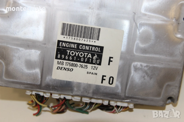 Моторен компютър Toyota Corolla Verso (2004-2009г.) 896610F100 / 89661-0F100 / MB1758007625, снимка 2 - Части - 51963588