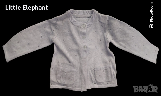 Кардиган за 6-9 мес момиченце,светло син"Hearted",колекция"Hearts",Англия/нов