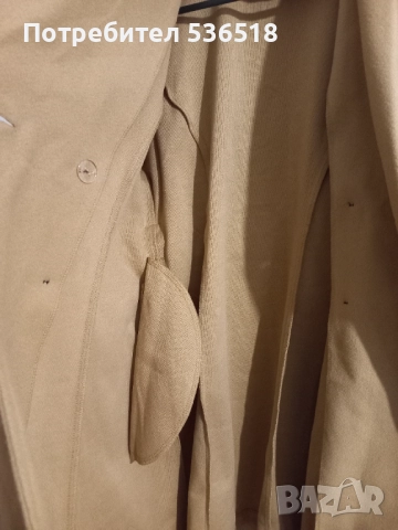 Дамско преходно палто цвят камел - Shein, снимка 6 - Палта, манта - 52485242