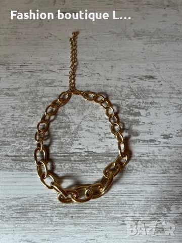 Златен ланец с големи халки и регулираща се дължина ❤️