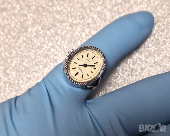 Дамски Механичен Часовник-Пръстен CHAIKA 17 Jewels СССР, снимка 5 - Дамски - 49315763