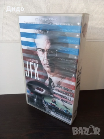 Видеокасета с филма JFK (1991г.) - рядка находка, снимка 4 - Екшън - 54357543
