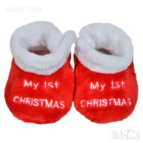 Бебешки коледни буйки, 0-9 месеца, Моята първа Коледа, снимка 2 - Бебешки чорапи - 42779316