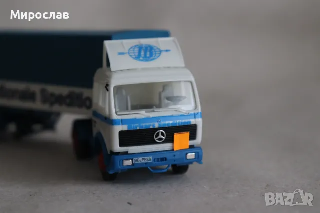 HERPA 1:87 H0 MERCEDES BENZ КАМИОН TIR МОДЕЛ КОЛИЧКА, снимка 6 - Колекции - 49651090