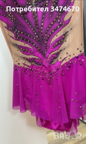 Трико ново за художествена гимнастика, танци, около 8-9 год, снимка 3 - Художествена гимнастика - 52436538