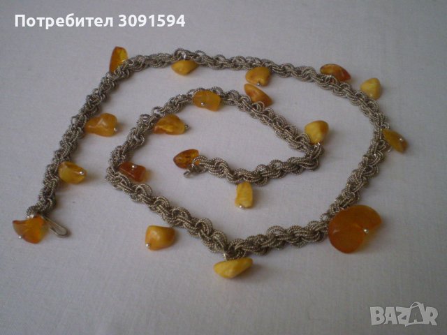 Винтидж  Дамско колие от естествен кехлибар, снимка 6 - Антикварни и старинни предмети - 40352341