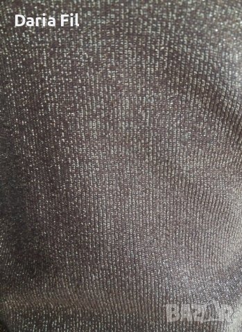 Златист топ от фино и еластично плетиво с висока яка, снимка 3 - Корсети, бюстиета, топове - 42110305