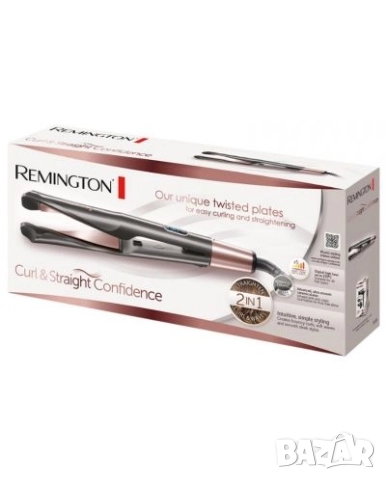 Преса за коса Remington - S6606, Curl & Confidence, 230ºC, черна , снимка 2 - Преси за коса - 52006291