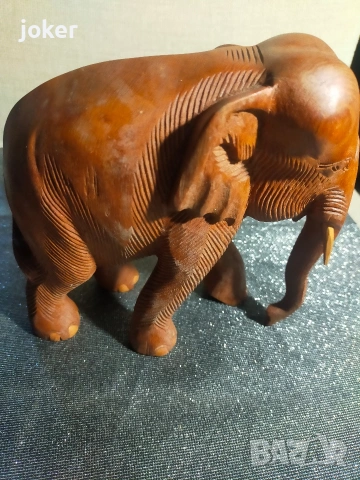 декоративен дървен слон, снимка 2 - Други ценни предмети - 54102490