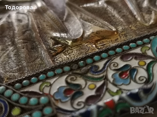 Лот сребърни икони Царска Русия,икона ,емайл/златна сребърен сребро 84/12000 евро, снимка 5 - Икони - 51951319