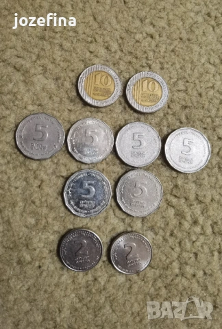 Продавам 54 израелски шекела на монети