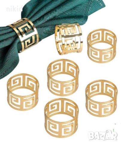 Армани лого пръстен халка халки метални декорация за трапезата на салфетки и кърпи, снимка 2 - Аксесоари за кухня - 31124142