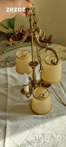 Ретро полилей тройка, снимка 4 - Лампи за таван - 52322161