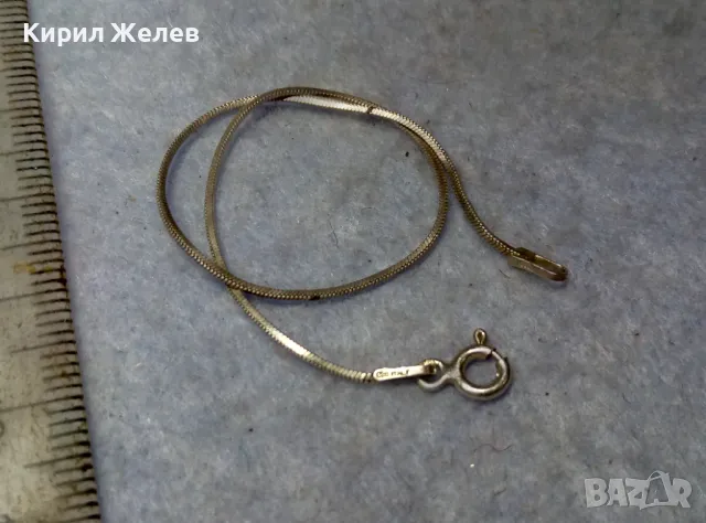 НЕЖНА МАРКОВА ИТАЛИАНСКА СРЕБЪРНА ГРИВНА СРЕБРО 925 INV ITALY 43933, снимка 4 - Гривни - 49757282