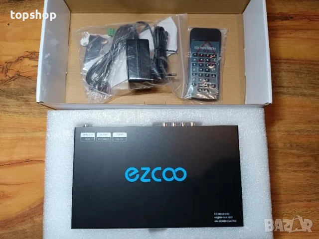 ЧИСТО НОВ EZ MX44HAS2 HDMI матричен суич 4X4 4K 60Hz 4:4:4 HDR + аудио канал - HDCP 2.2 HDMI 2.0 4x4, снимка 8 - Суичове - 50542378