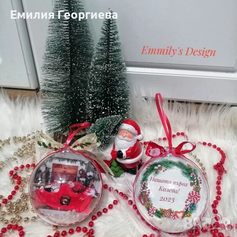Коледни топки със снимки на най ниски цени , снимка 15 - Декорация за дома - 52452054