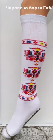 3/4 чорапи с фолклорни мотиви 104, снимка 2 - Дамски чорапи - 50313131