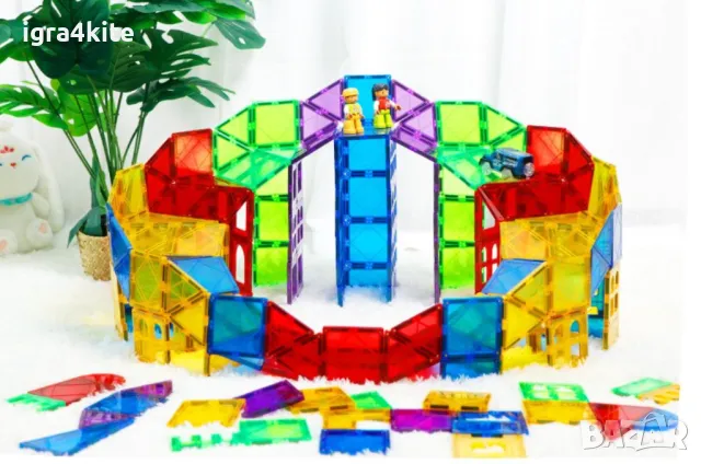 ДВА комплекта - изцяло магнитни Конструктори 60 части 52лв. (2х30)