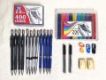МЕГА Комплект 12 механични молива 2мм + 600 бр 2B черен/цветен графит