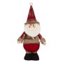 Дядо Коледа с червен кариран кожух, 45см, снимка 1