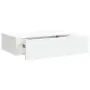vidaXL Стенни рафтове с чекмеджета, 2 бр, бели, 40x23,5x10 см, МДФ, снимка 5