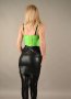 75В нов къс корсет/бюстие в неонов зелен цвят с кожен ефект, снимка 3