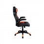 Геймърски стол CANYON CND-SGCH2, Vigil GС-2, Ергономичен геймърски стол, Черно - оранжев, Кожен - PU