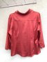 🇮🇹 Дизайнерска копринена риза цвят корал, снимка 5