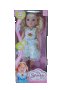 Музикална кукла с плитки и бяла рокля-40см., снимка 1 - Кукли - 38358154