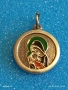 Сребърен медальон Дева Мария с младенеца Исус ювелирна изработка 52155, снимка 2
